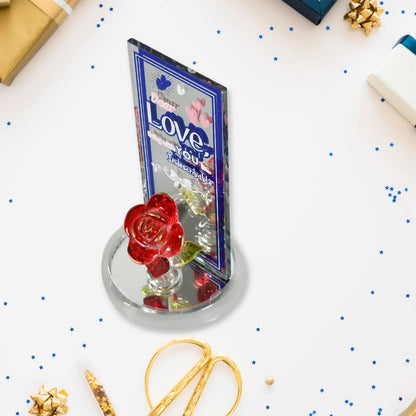 Lovely Rose Gift Showpiece – Romantic Love Decor for Valentine’s Day, Anniversary, Wedding, or Birthday (1 Pc)