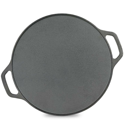 Cast Iron Flat Cookware Tawa Double Side Handle(Multi Sizes) - HalfPe