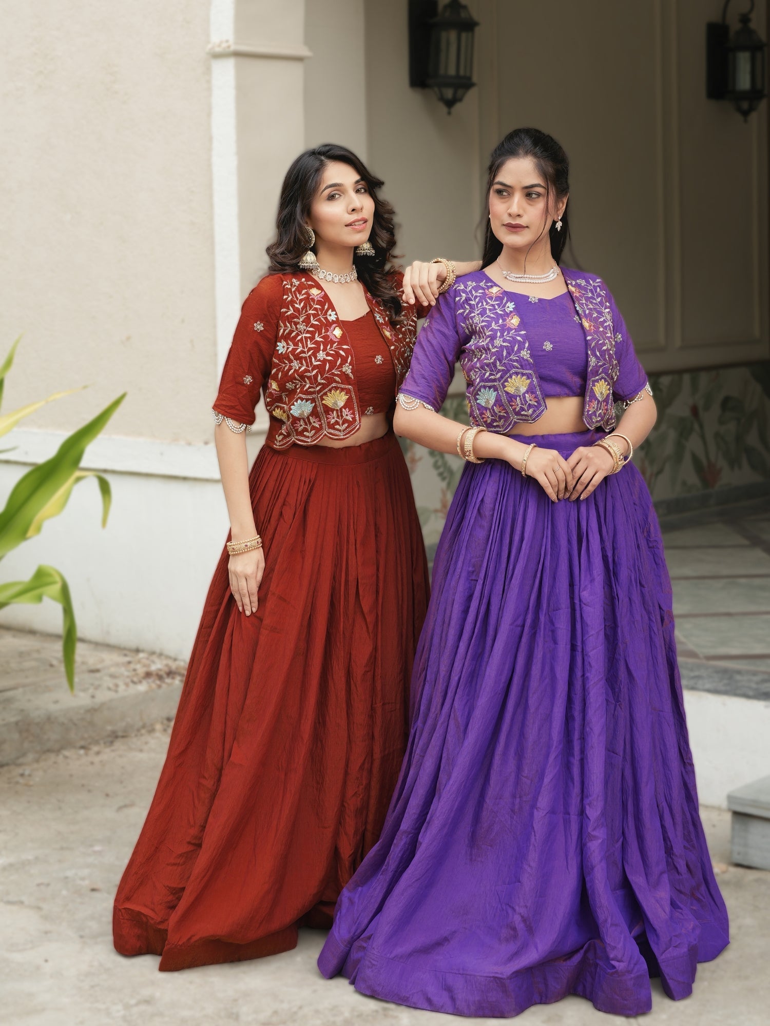 Premium Embroidered jacket-Lehenga Sets