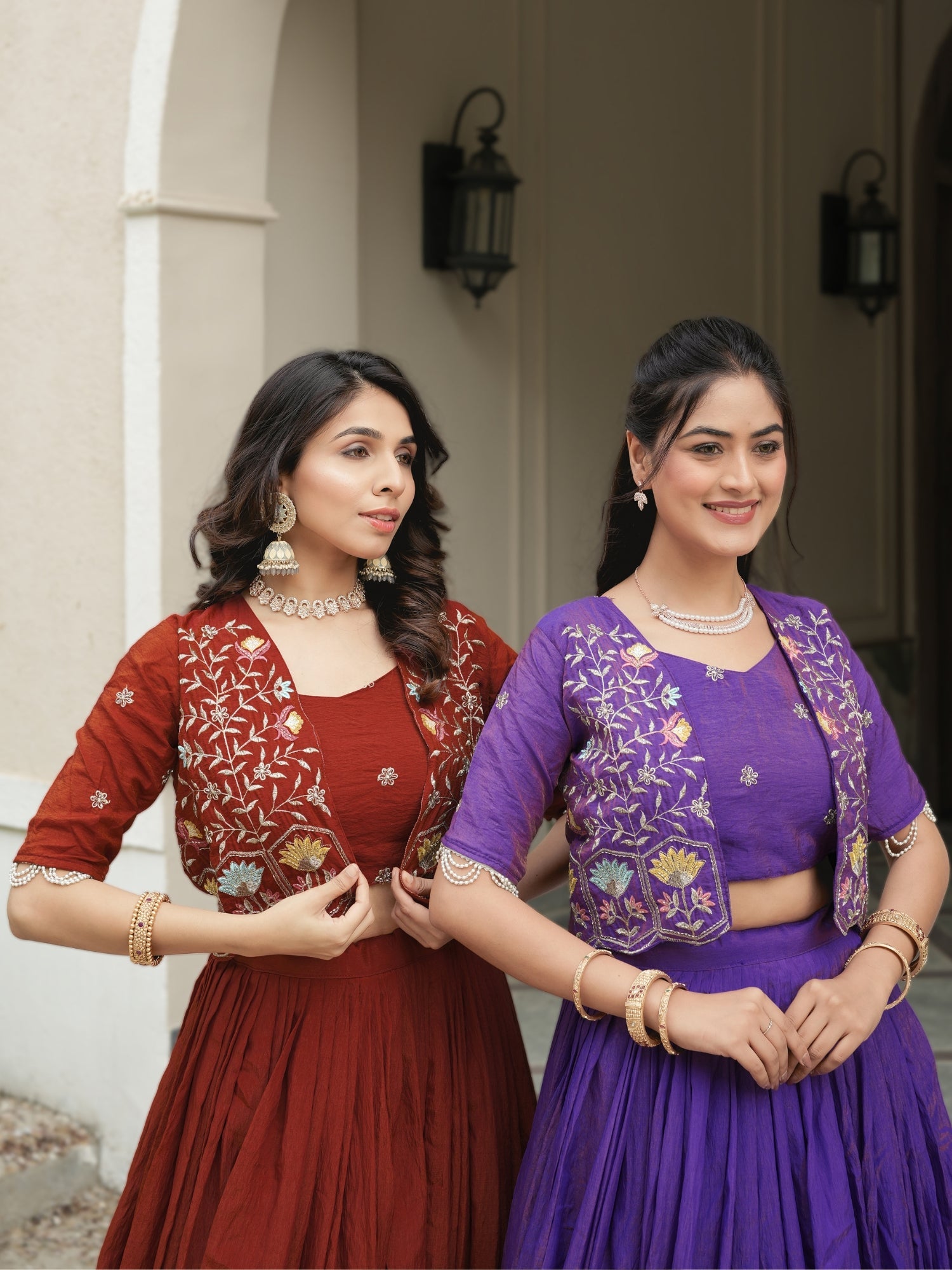 Premium Embroidered jacket-Lehenga Sets