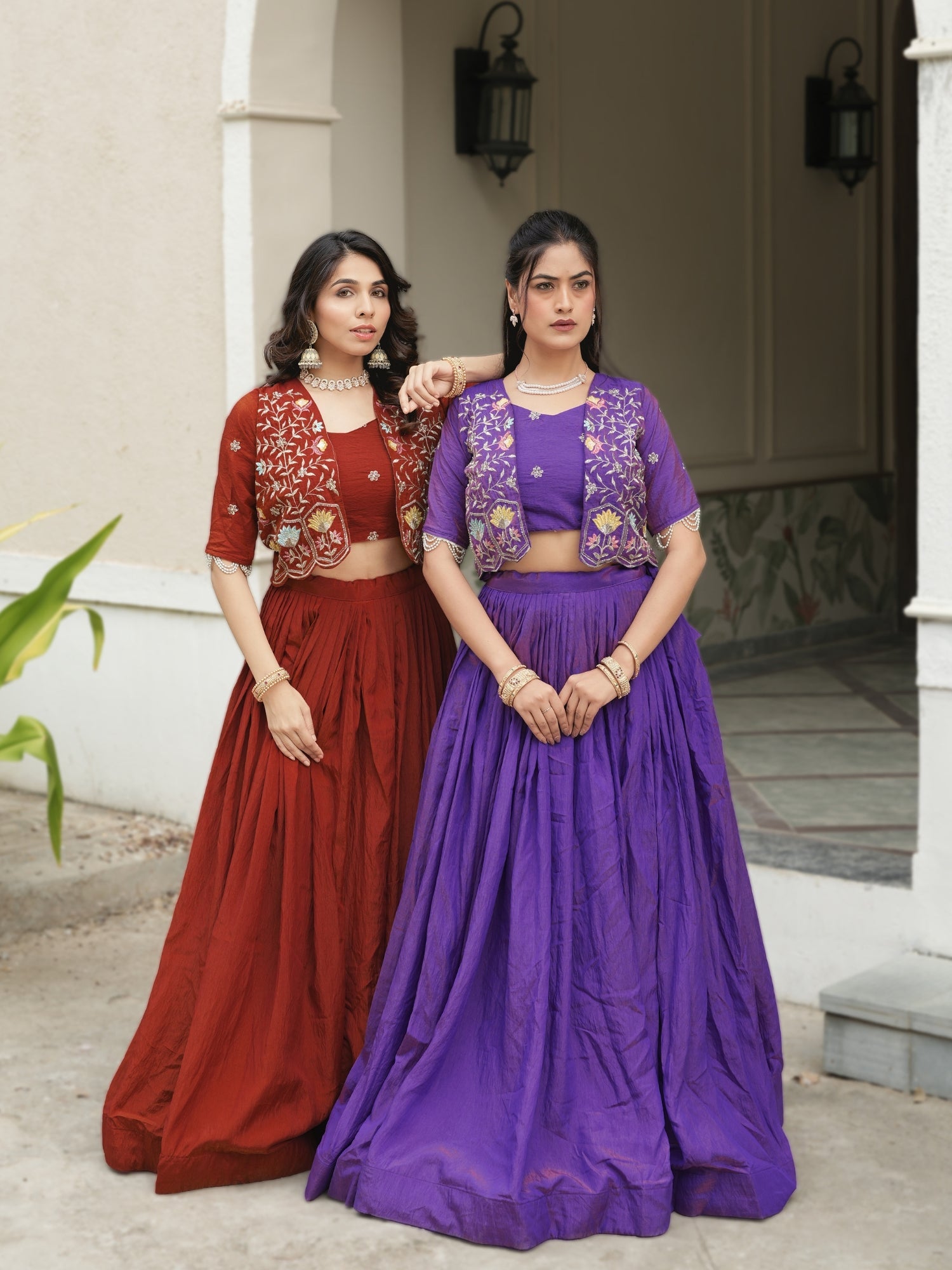 Premium Embroidered jacket-Lehenga Sets