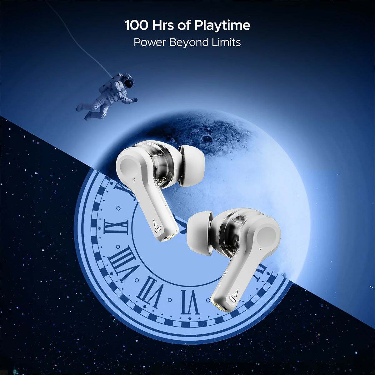 boAt Nirvana Space TWS Earbuds with 360º Spatial Audio & 32dB ANC Halfpe Deals