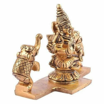 Brass Gajalakshmi Idol - HalfPe