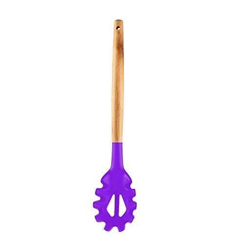 P-plus international silicone pasta fork, food grade noodle spoon (Purple) - HalfPe