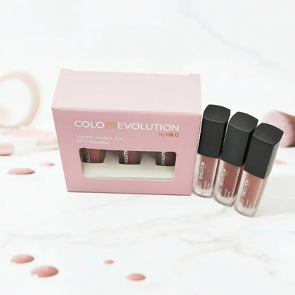 Color Revolution 3 in 1 mini liquid lipstick - Mauves - Shade of love