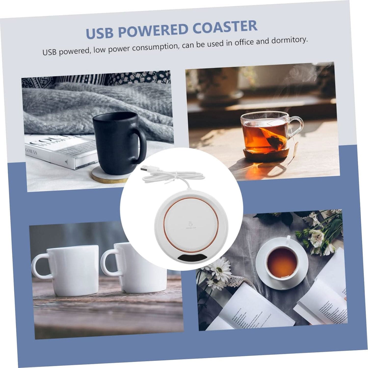 Usb Warm Coaster Heated Coffee Mug Portable Office Desk Portable Cup Heater Coffee Mug Warmer Electric Cup Warmer (1 Pc)