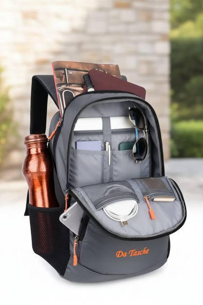 15 L Waterproof Solid Casual Backpack for Unisex - Grey SUPER