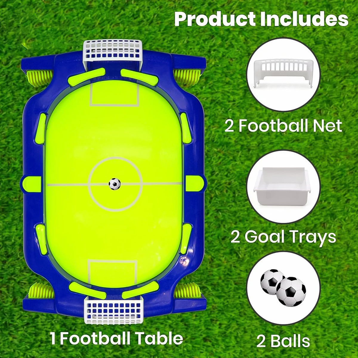 Aditi Interactive Tabletop Football Flickers Game Set with Dual Goals, Kick Lever Mechanism, 2 Balls, and Hand-Eye Coordination Development
