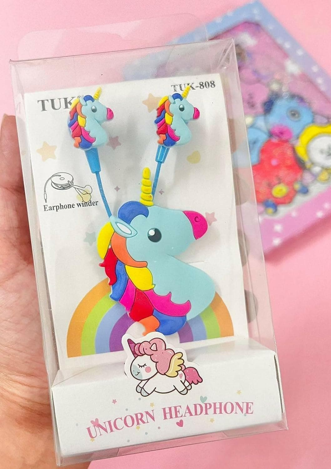 Unicorn Theme Earphones (Multi Colour) - HalfPe