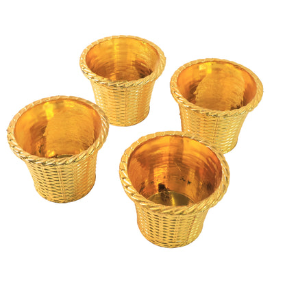 Plastic Flower Valencia (Pot) Home And Outdoor (4 Pc)