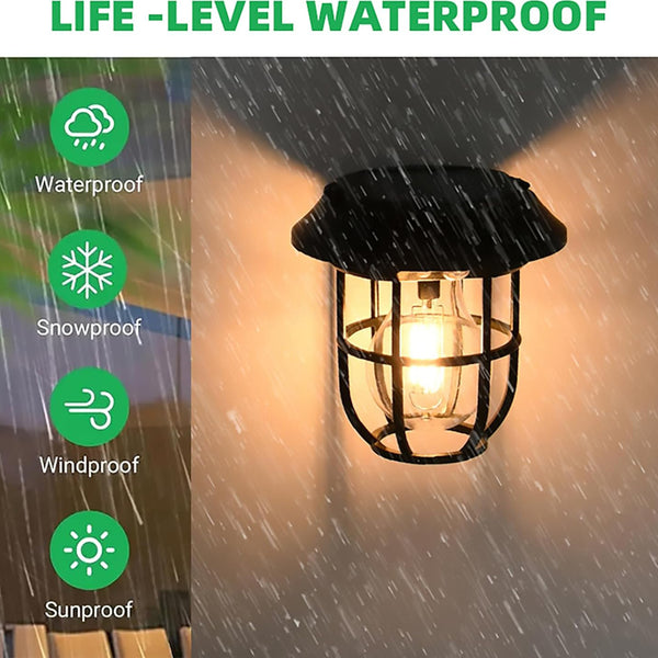 Solar Lantern Wall Lights Fixtures With Motion Sensor (1 Pc)