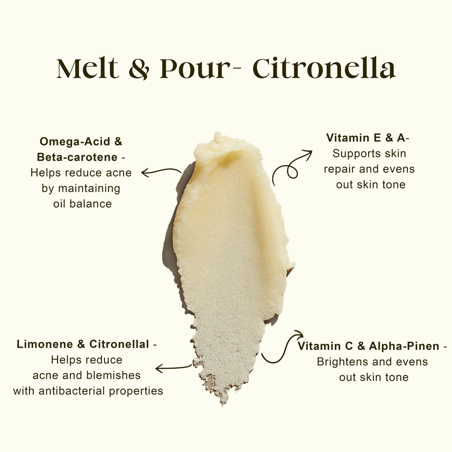 Melt & Pour Aromatherapy Body Oil Candle – Citronella (Lemon & Orange) by Amantya Care Amantya Care