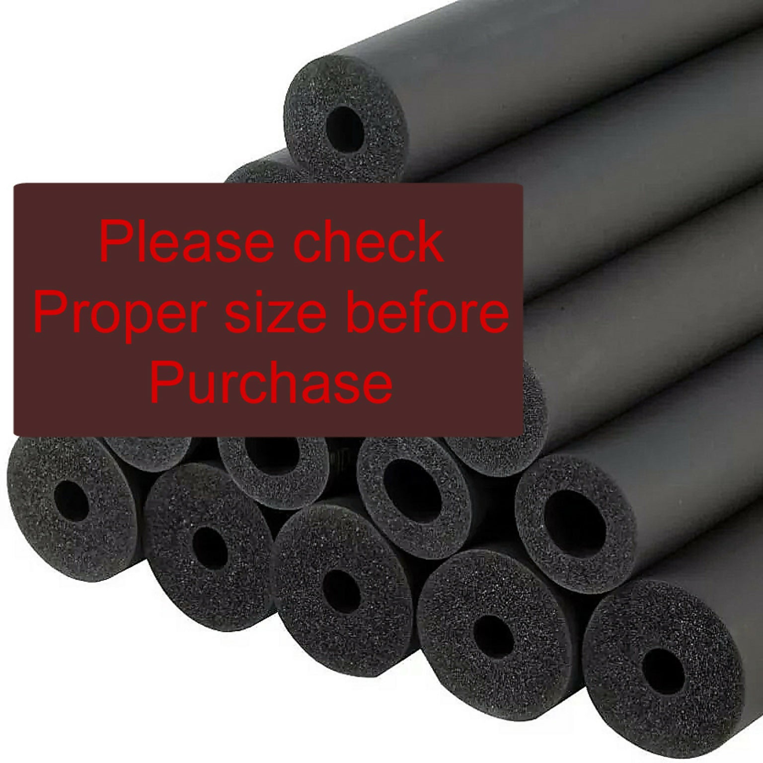 Foam Heat Insulated Tube For Air Conditioner Nitrile Tubes Thikness Piping Heat And Cold Insulation Air Conditioners Black Pack of1 5/8 16mm * 1/2 13mm Hose Pipe (173 cm)