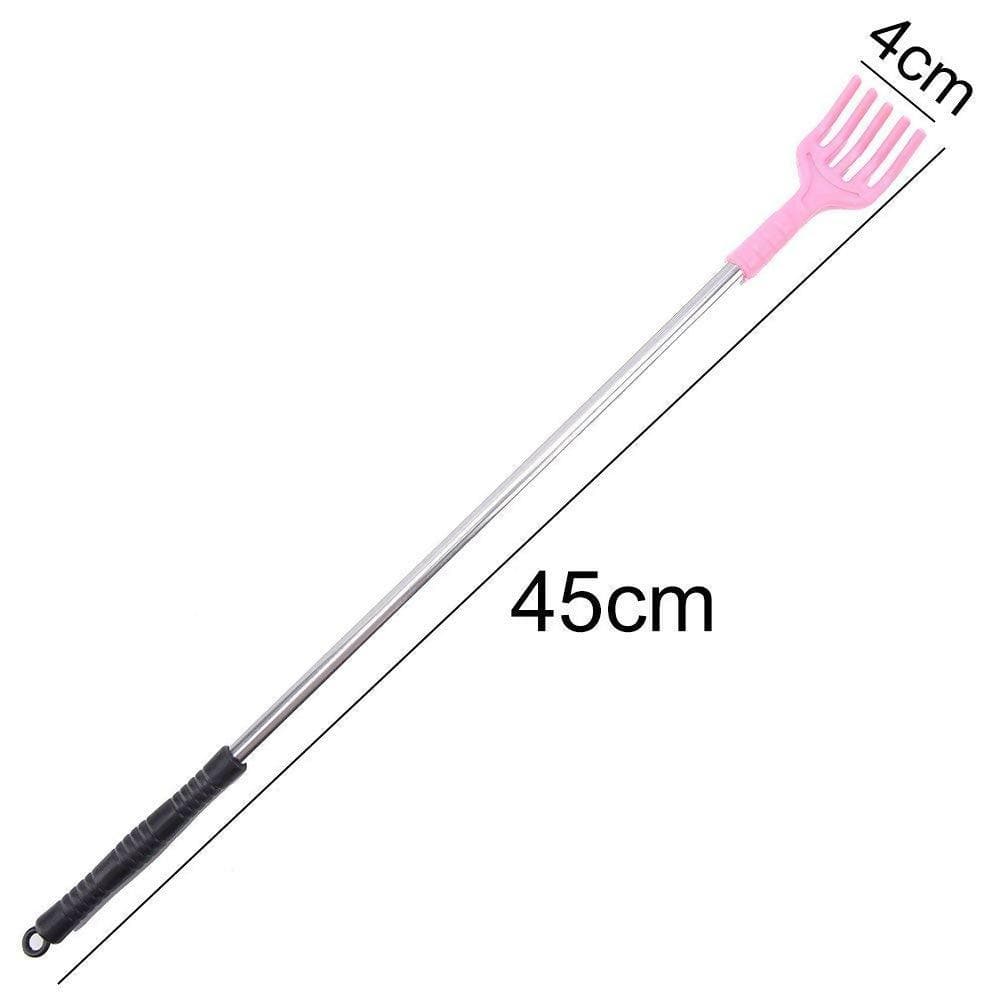 Stainless-Steel & Plastic Back Scratcher (pink) - HalfPe