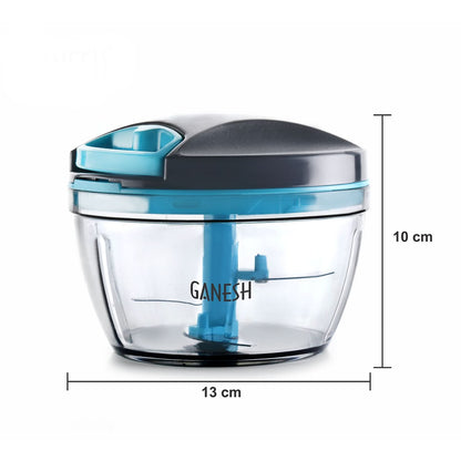Ganesh Wonder Chopper – Compact & Efficient 470ml Grey Kitchen Chopper for Quick Food Prep