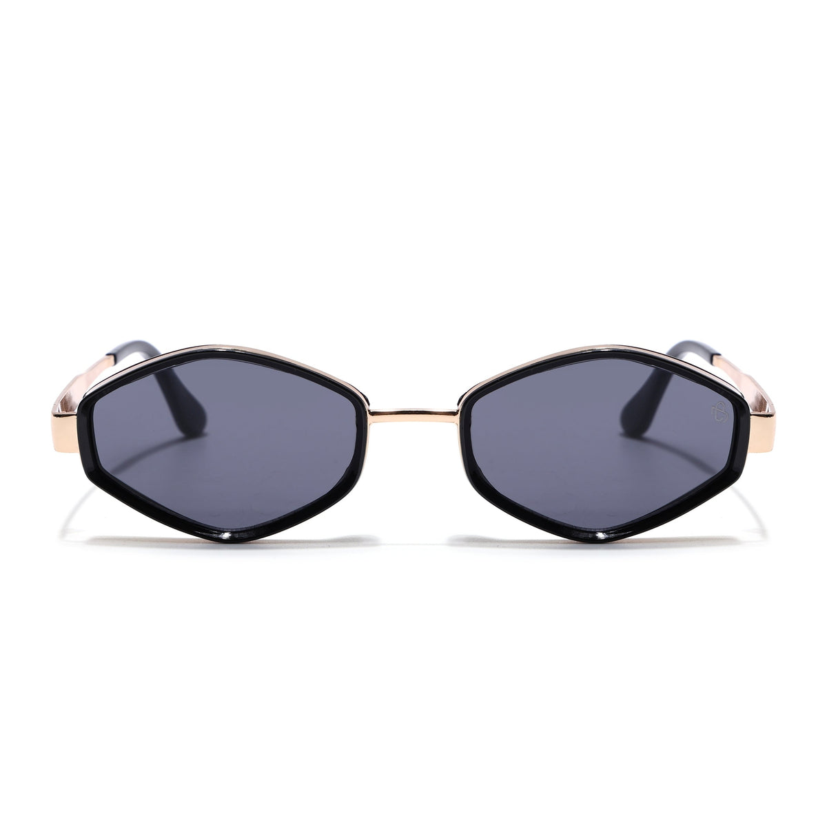Hunter Golden & Black Hexagonal Sunglasses for Men and Women - view 4