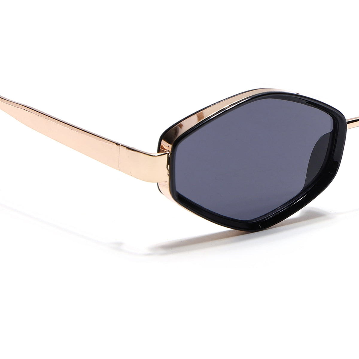 Hunter Golden & Black Hexagonal Sunglasses for Men and Women - view 5