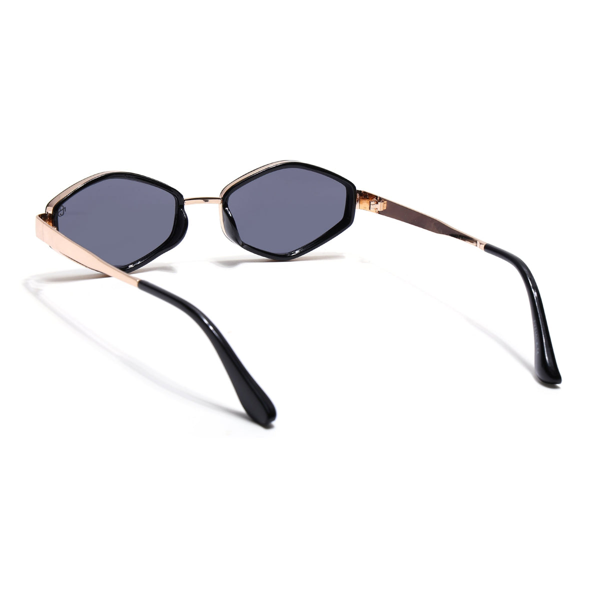 Hunter Golden & Black Hexagonal Sunglasses for Men and Women - view 6