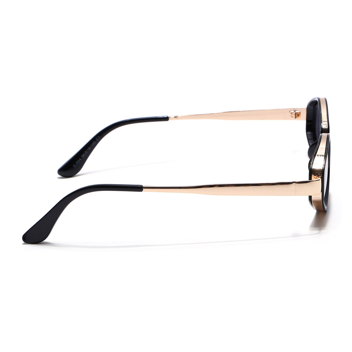 Hunter Golden & Black Hexagonal Sunglasses for Men and Women - view 7