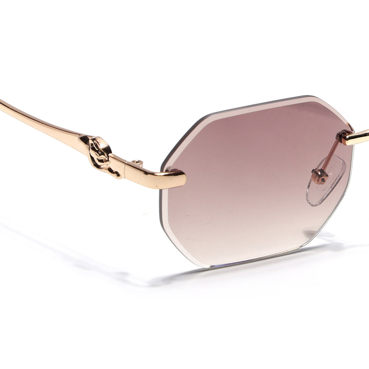 Cooper Golden Rimless Sunglasses for Men and Women - Style 2222 - view 5