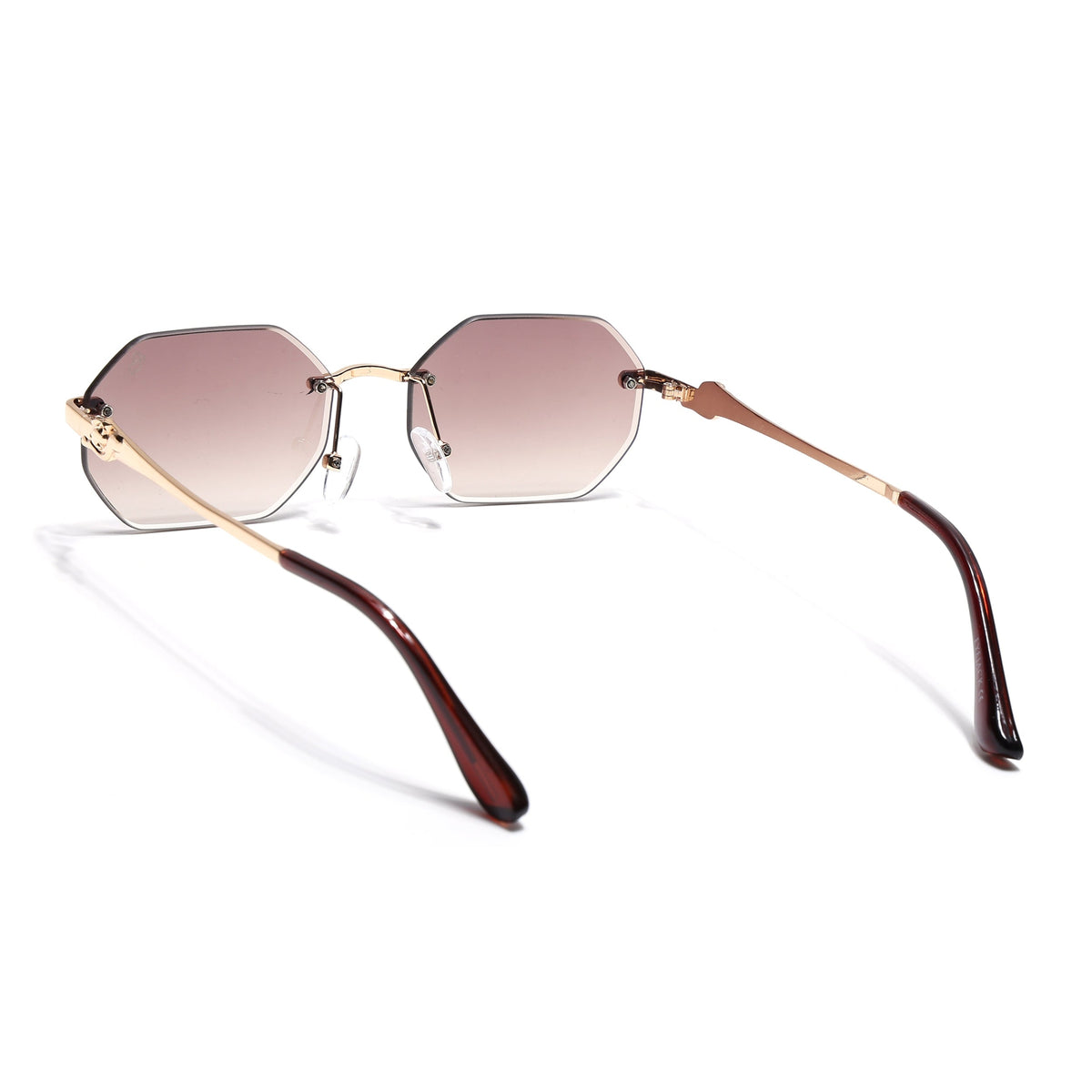 Cooper Golden Rimless Sunglasses for Men and Women - Style 2222 - view 6