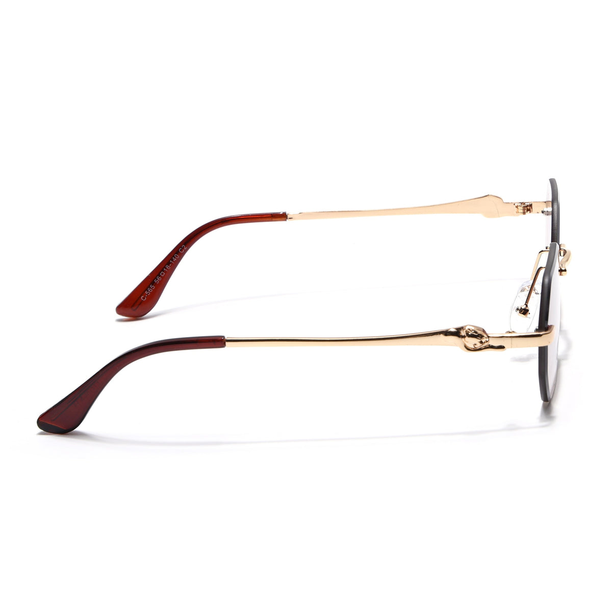 Cooper Golden Rimless Sunglasses for Men and Women - Style 2222 - view 7
