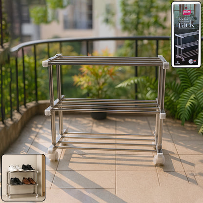 Supermom Stainless Steel Multipurpose Shoe  Storage Rack - (1 Pc)