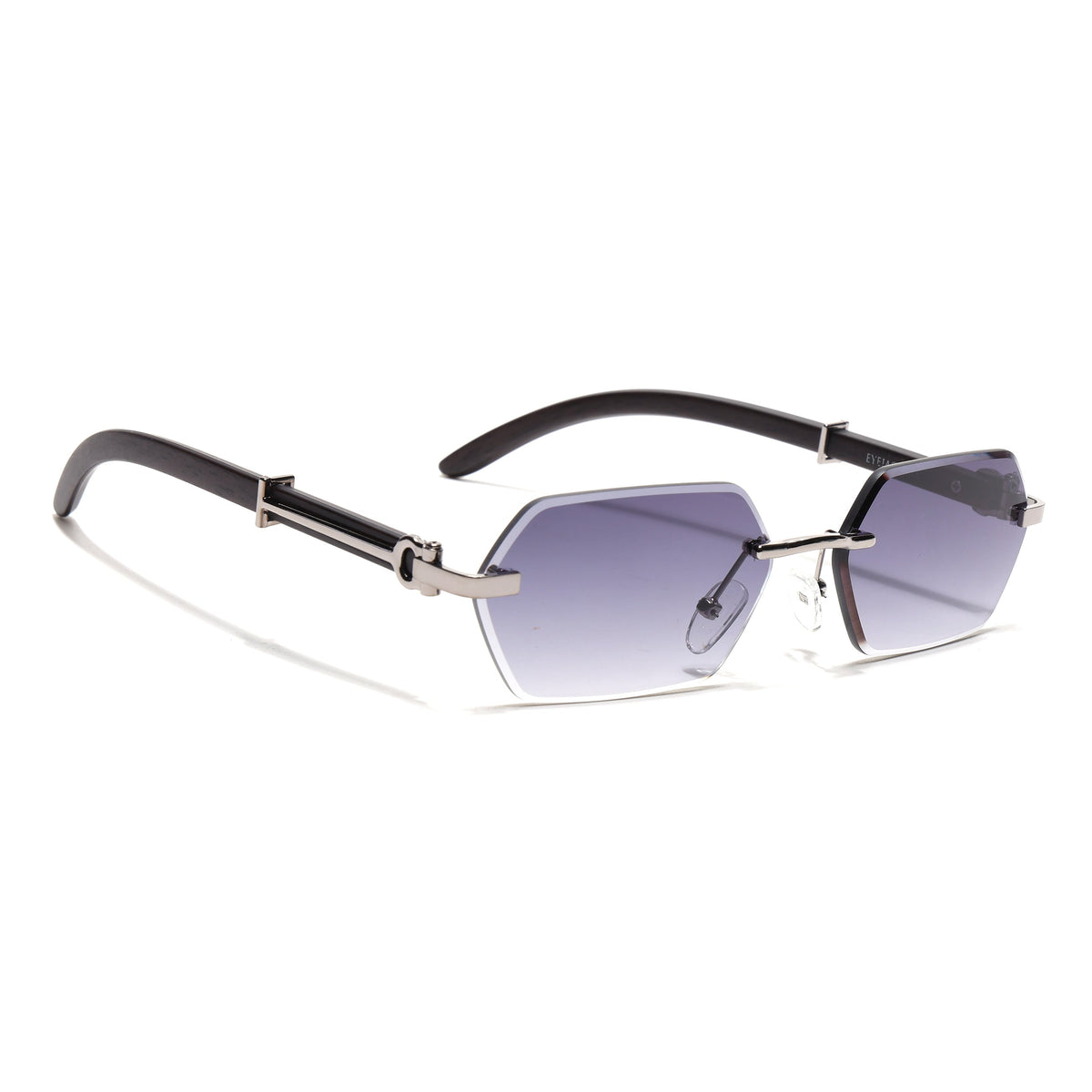 Essence Steel Silver Rimless Sunglasses for Men and Women - Style 2561 - view 2