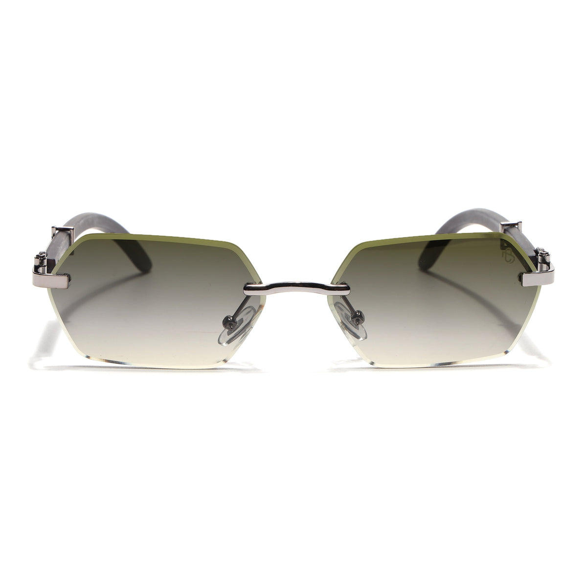 Essence Steel Silver Rimless Sunglasses for Men and Women - Style 2562 - view 4