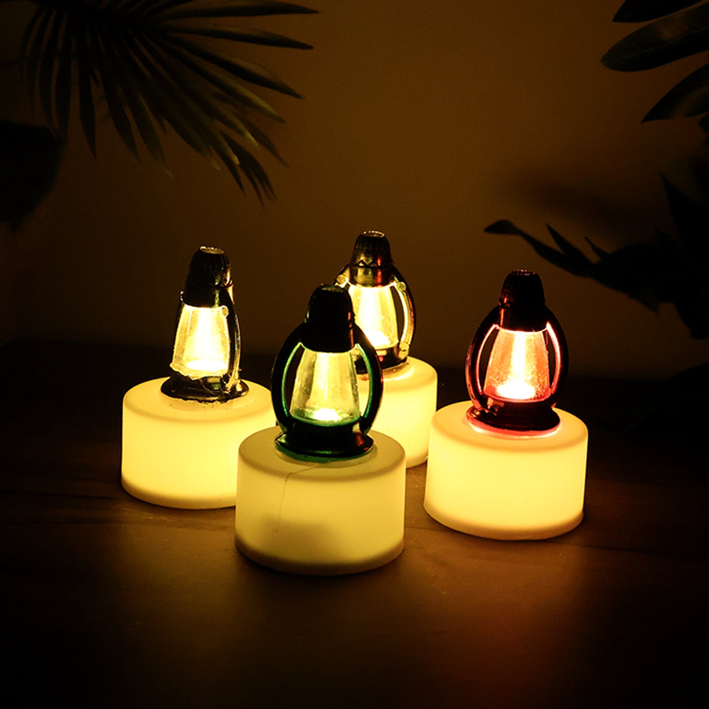 Decorative Candle Lamps with Multicolor Glow, Battery Operated Flameless Tealight for Festivals(12 Pc)