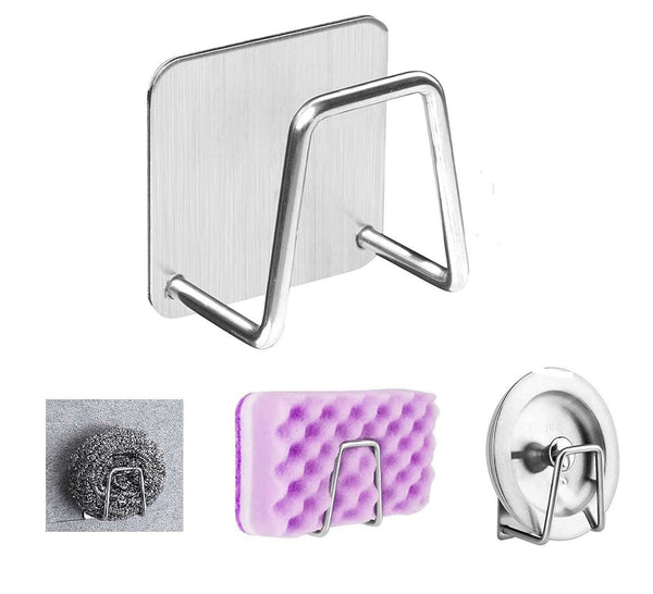 Sink Sponge Holder – Kitchen Sink Organizer Rack with Drain Tray