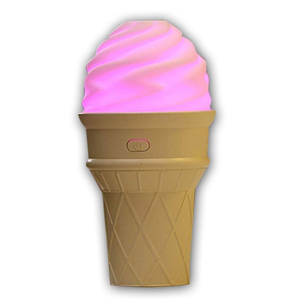 Ice Cream Shape Humidifier – USB Mini Air Humidifier for Home, Office & Bedroom