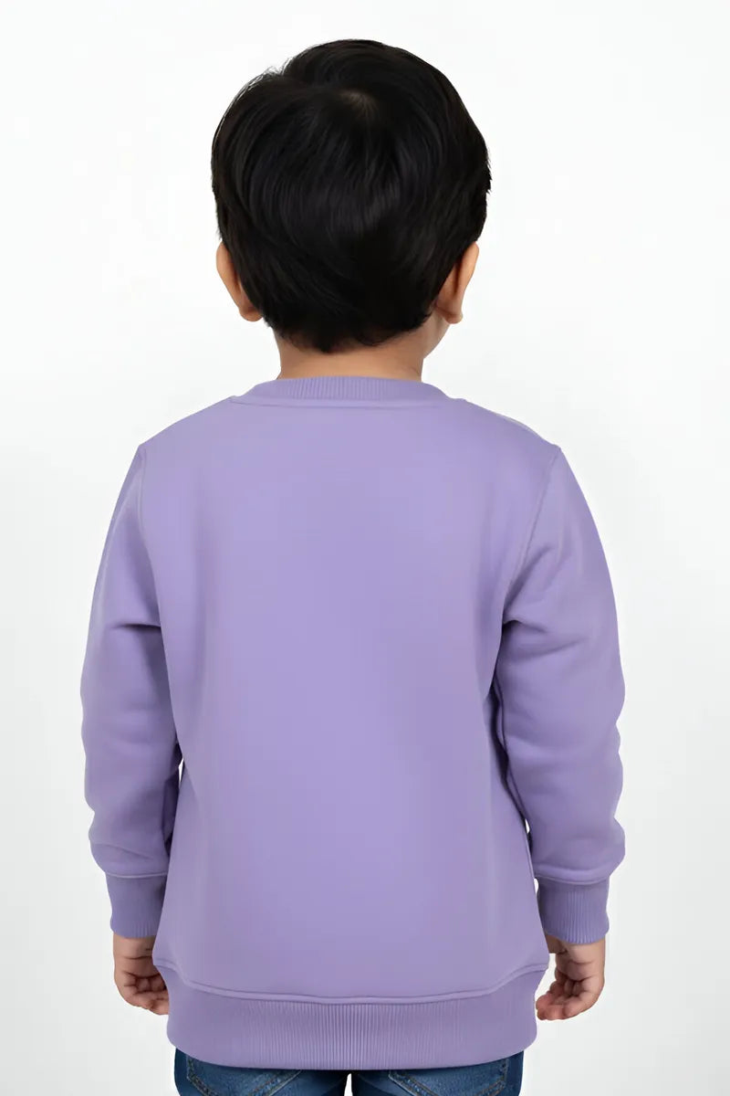Tencel Printed Sweatshirt for Boys - Lavender - View 3