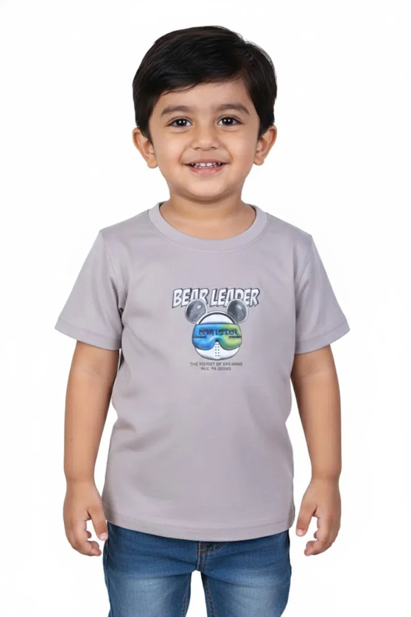 Tencel Printed T-Shirt for Boys - Grey - View 1