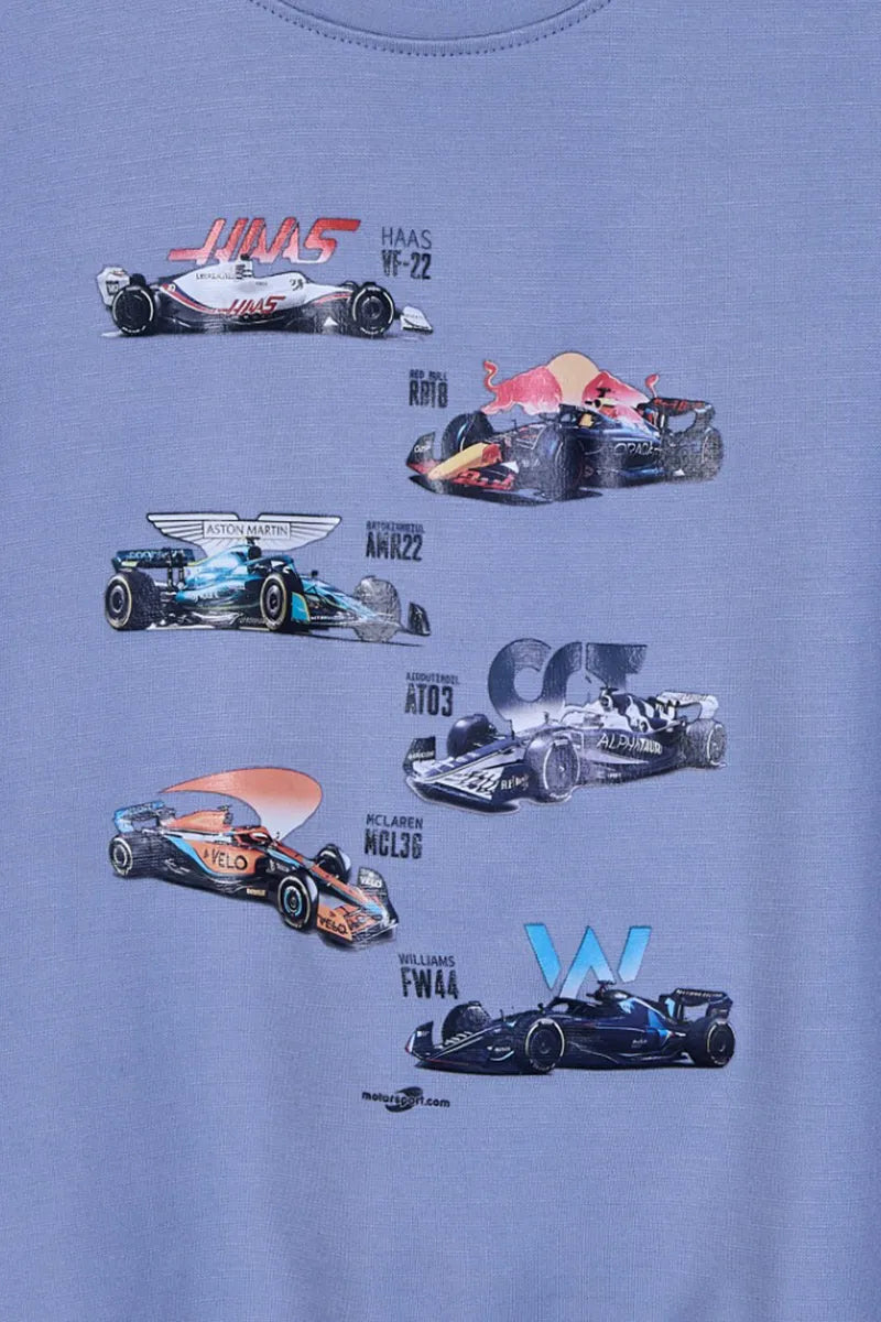 Tencel Printed T-Shirt for Boys - Blue - View 4