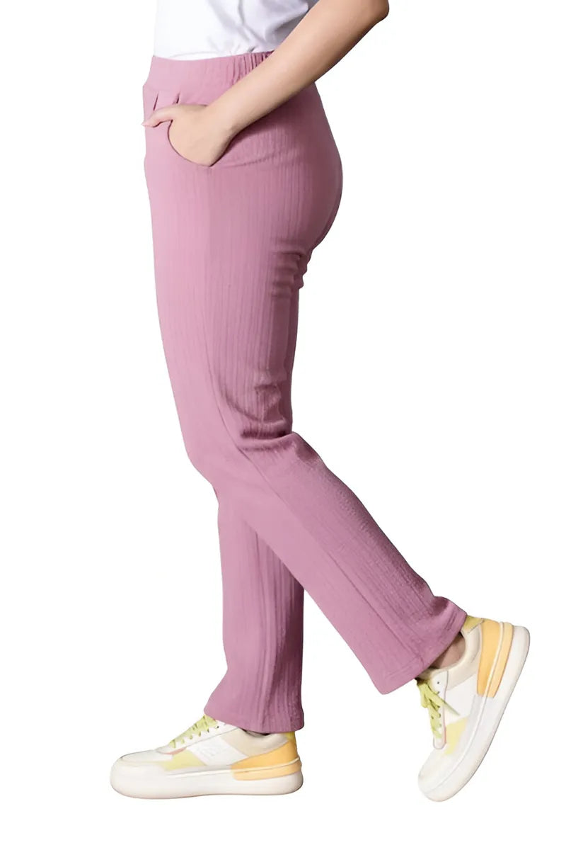 Boot Cut Pant for Girls - Mauve - View 10
