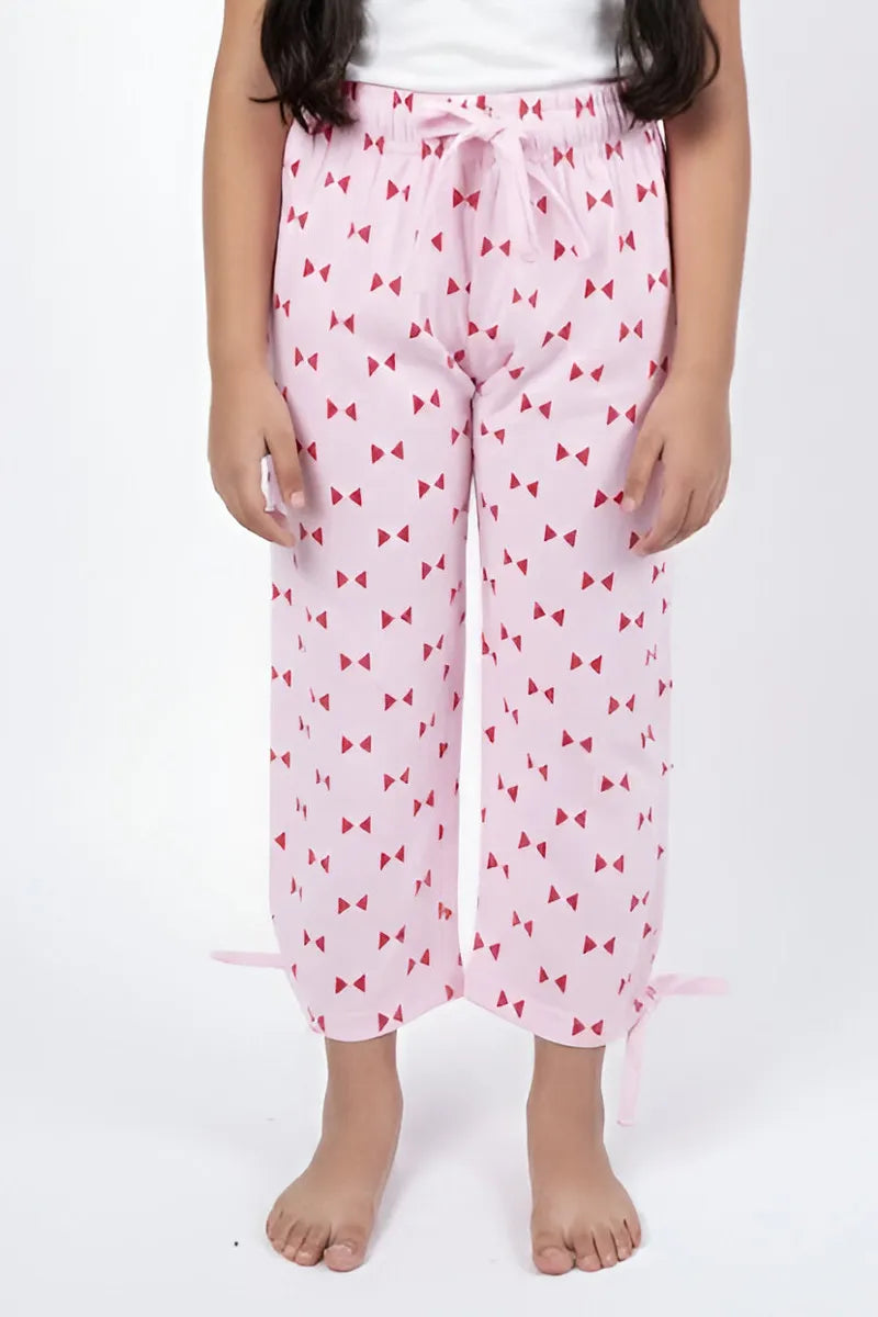 Printed Capri for Girls - Pink - View 2