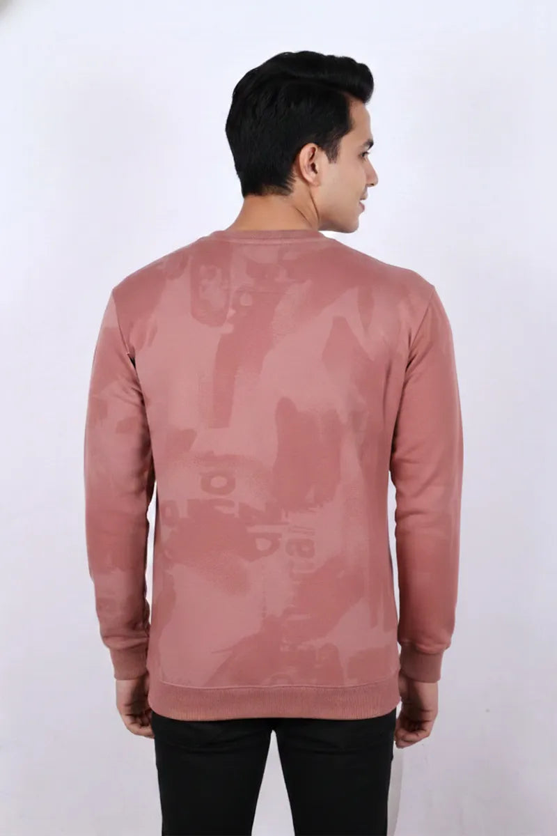 Men's Cotton Blend Self Design Casual Sweatshirts - Purple Haze (Style CLMTS23)