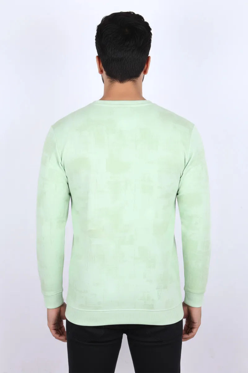 Men's Cotton Blend Self Design Casual Sweatshirts - Purple Haze (Style CLMTS26)