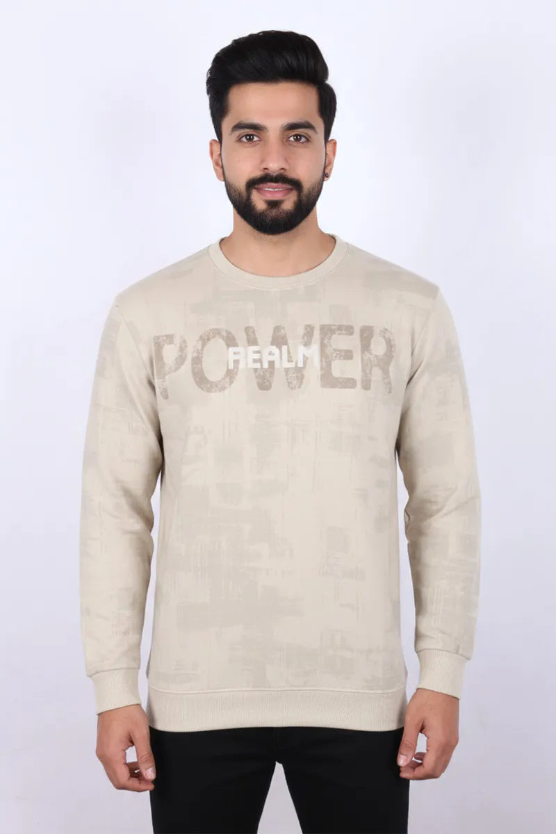 Men's Cotton Blend Self Design Casual Sweatshirts - Purple Haze (Style CLMTS26)