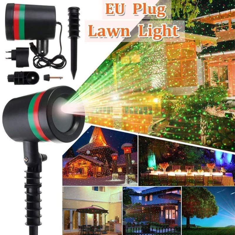 Star Fairy Motion Laser Lights Projector For Garden Lawn Landscape Outdoor Indoor Home Office Diwali Christmas Navratri Decorative Light Party (No Remote Button Multicolour)