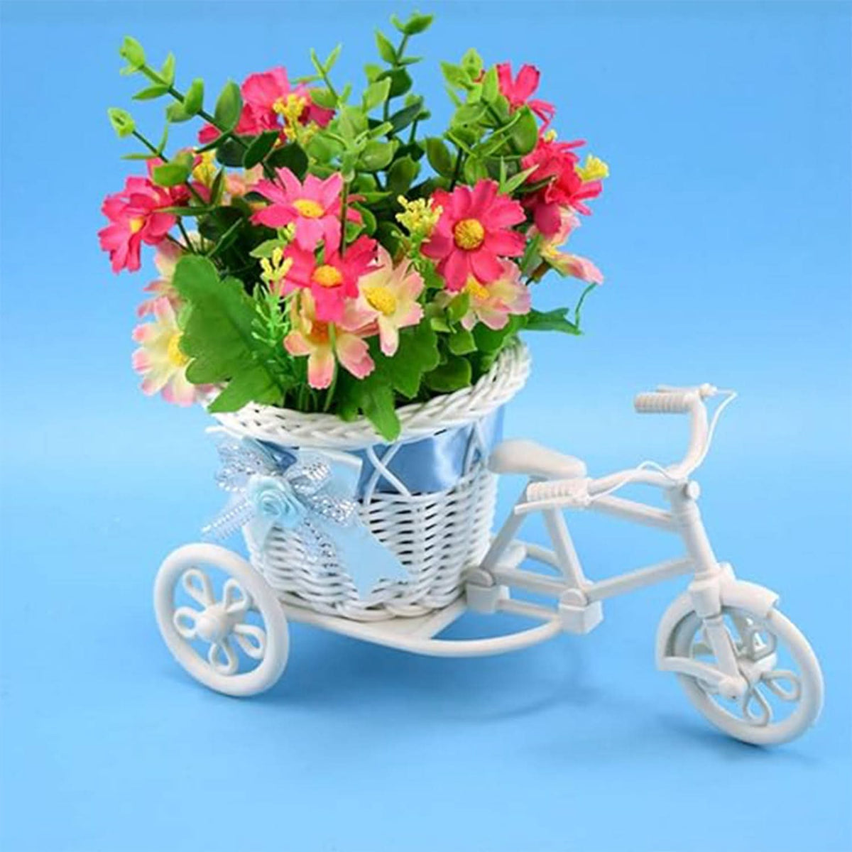 Plastic Cycle Flower Vases For Home Decor Bicycle Flower Pot Stand HP DD