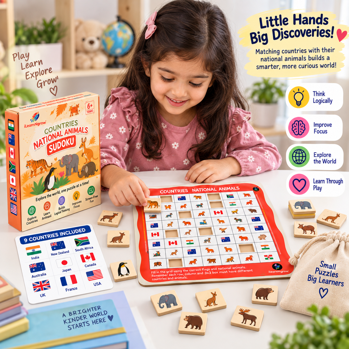ilearnngrow Countries National Animal Sudoku