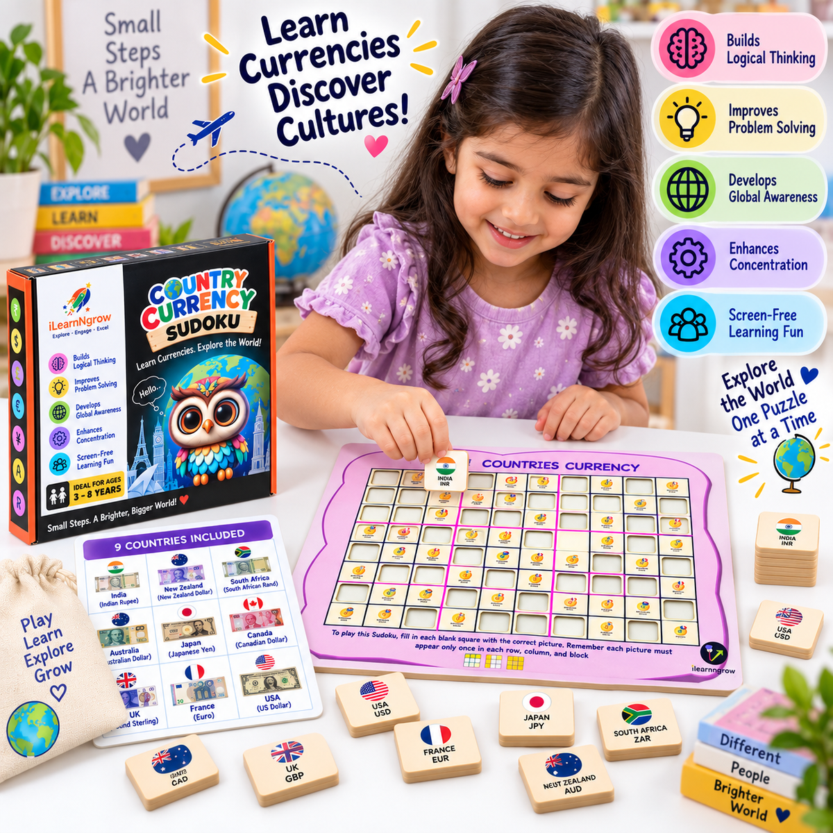 ilearnngrow Countries Currency Sudoku