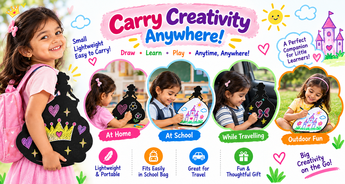 ilearnngrow Princess Black & White Board
