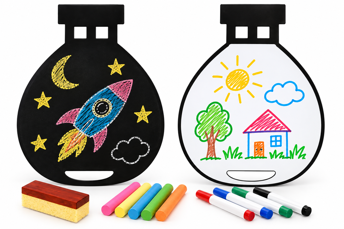 ilearnngrow Hot Air Balloon Black & White Board
