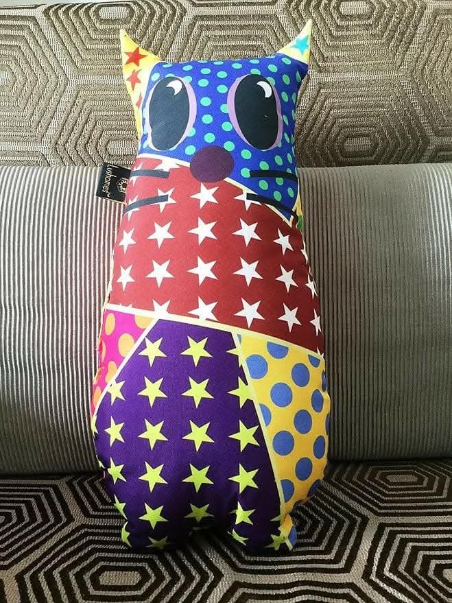 Lushomes Decorative Owl shaped Cushion (Multicolour) - HalfPe