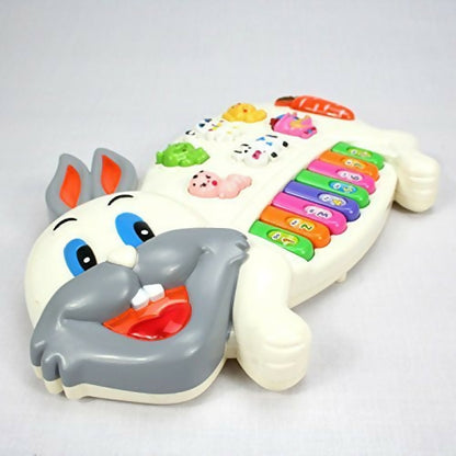 3-in-1 Rabbit Piano with Flashing Lights & Fun Sounds