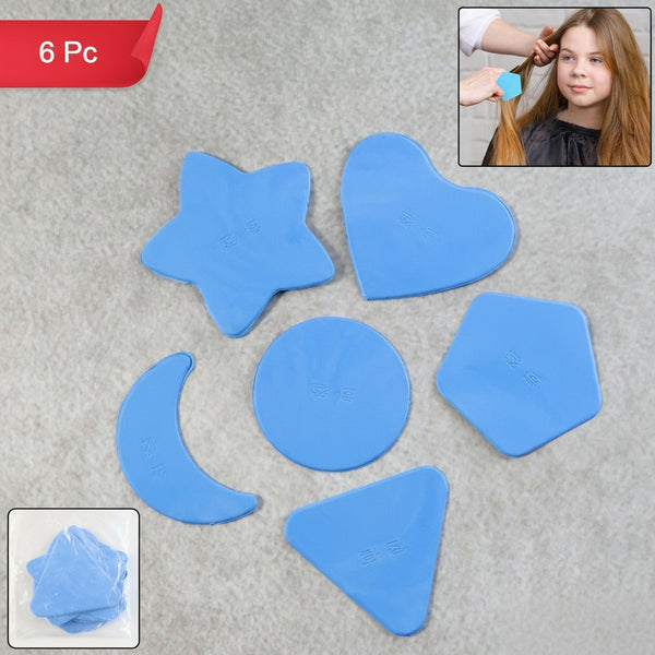 Haircut Design Stencil Set – 6-in-1 Safe Hair Trimmer Molds for Creative Styling, Clean Hairline Shapes & Quick Fade