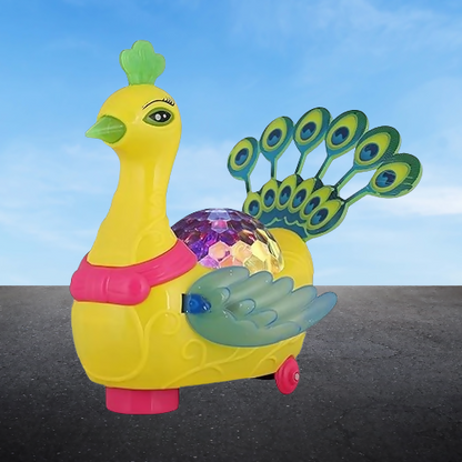 Peacock Toy for Babies: Dancing Music, Rotating 360 Degrees, and Colorful Lights